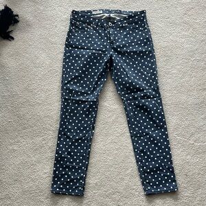 AG Polka Dot Skinny Jeans